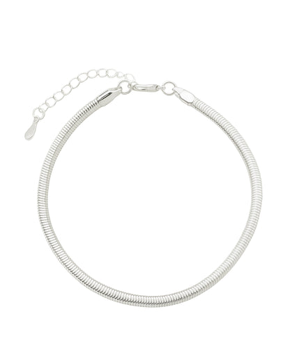 Pulseira Corrente Malha em Prata Semijoia Clássica