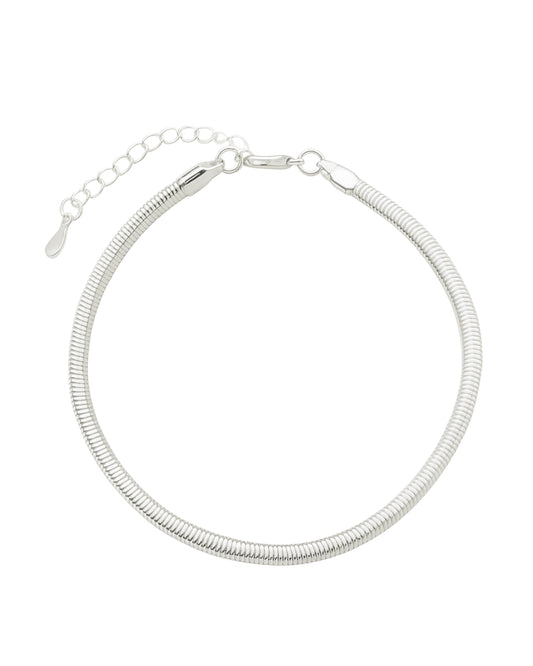 Pulseira Corrente Malha em Prata Semijoia Clássica