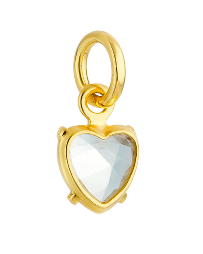 Pingente Coração Colorido em Ouro Semijoia