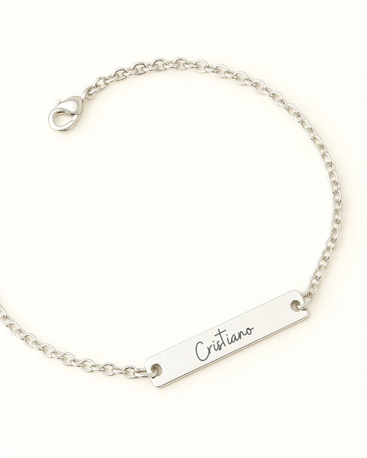 Grave o Seu Nome - Pulseira Placa 30mm