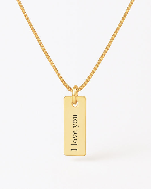 Sua História em Uma Frase - Colar Placa 15mm