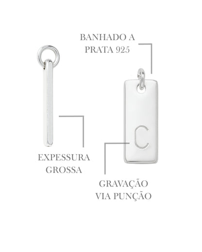 Colar Placa Inicial Punção