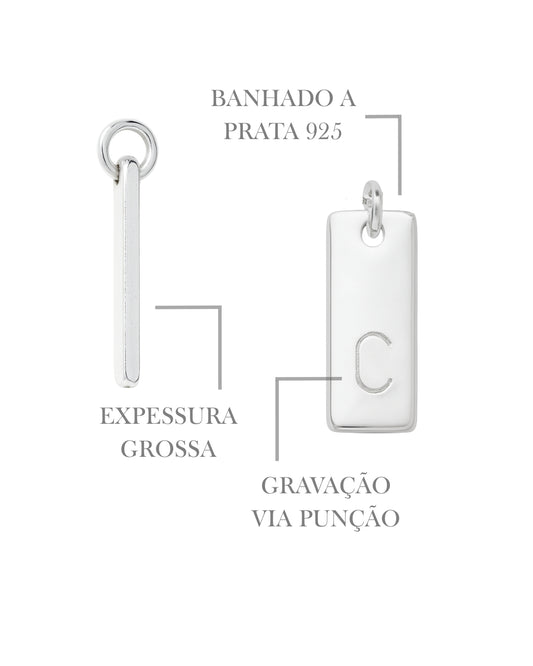 Colar Placa Inicial Punção
