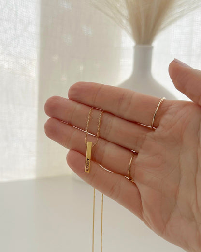 Colar 3D Vertical - Ouro
