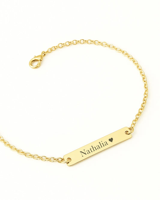 Grave o Seu Nome - Pulseira Placa 30mm