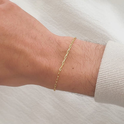 Pulseira Fecho Gaveta em Ouro Semijoias Sofisticada Masculina