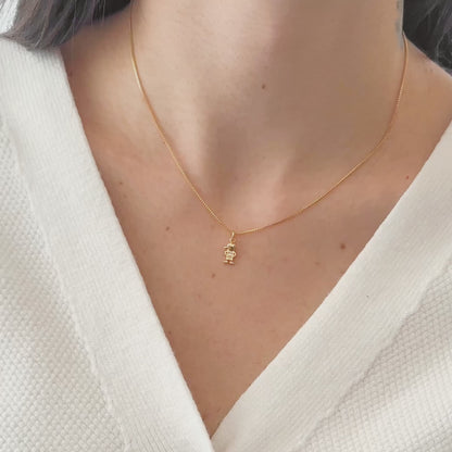Colar Menino em Ouro Semijoia Minimalista