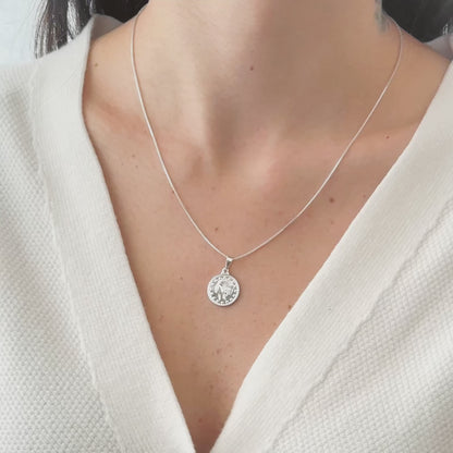 Colar Medalha Imperial em Prata Semijoia Clássica Atemporal